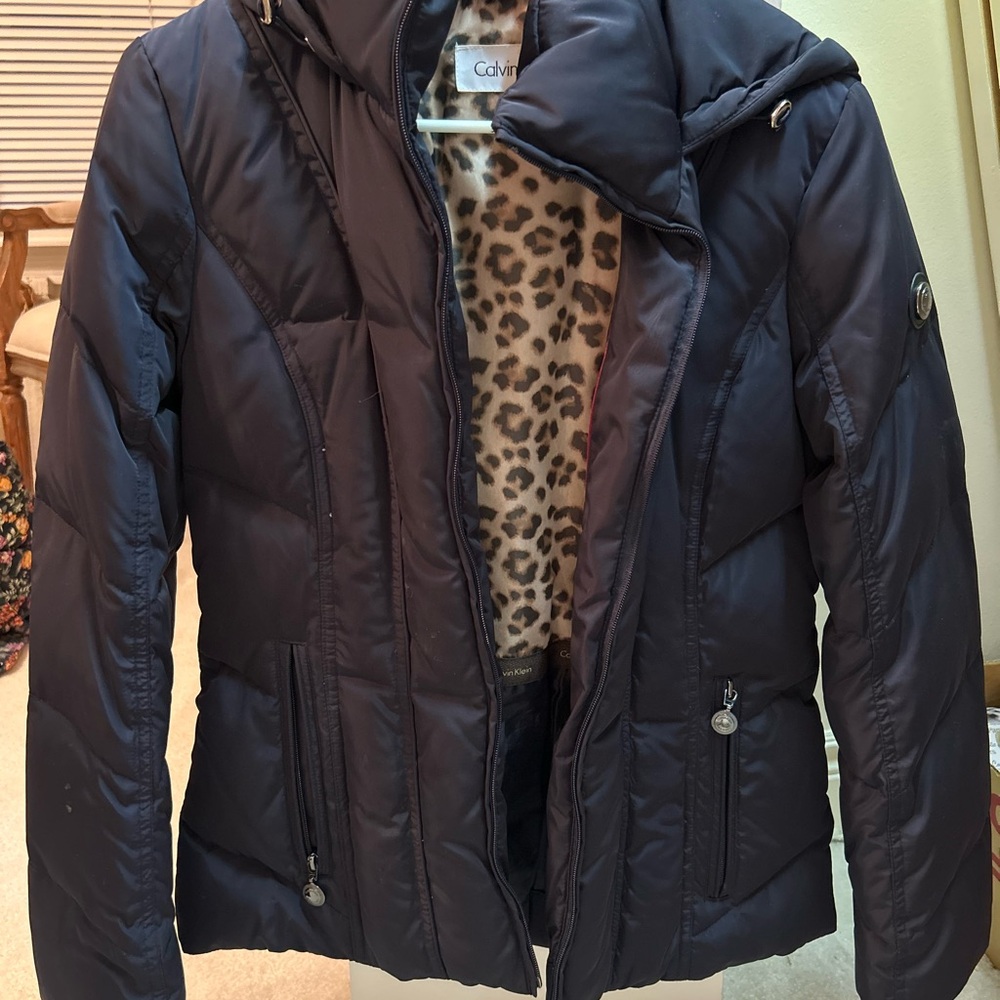 Calvin Klein Women's Dark Blue Puffer Jacket